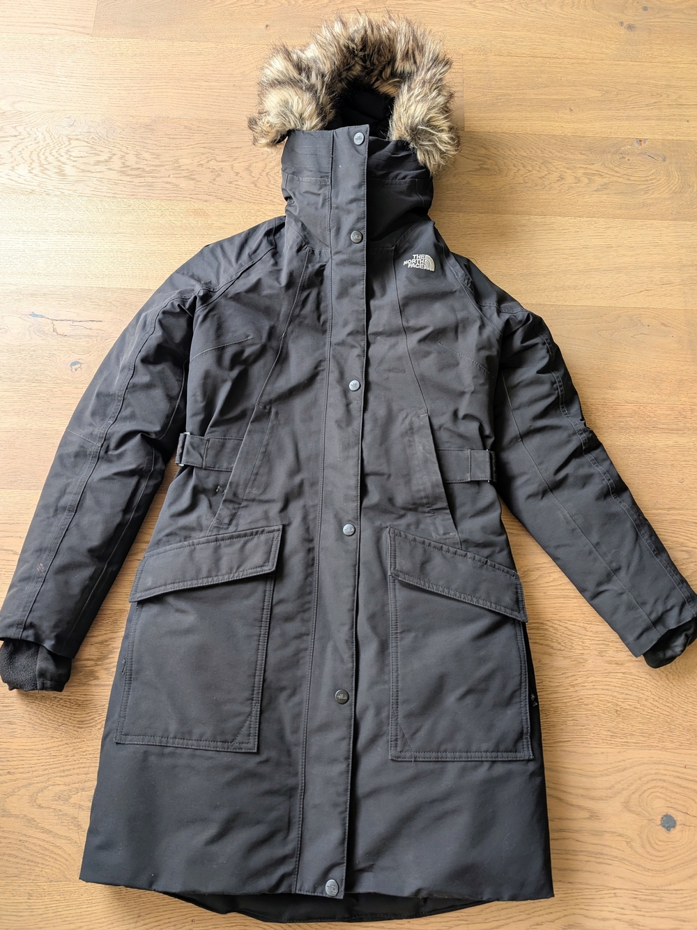 The North Face Women’s Black Insulated Parka with Faux Fur Hood- XS